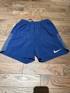 Nike Men’s Royal Blue Athletic Shorts with White Swoosh